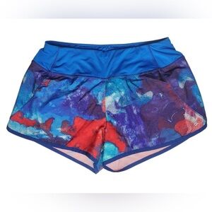 Reebok Blue and Red Athletic Shorts Vibrant Design